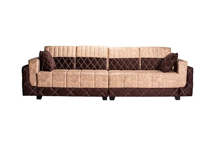 VIVDeal Brownie Beige 4 Seater Sofa Set